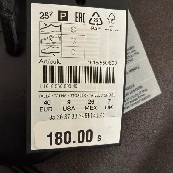 NWT. Massimo Dutti Black Leather High-Heel Sandals. Size 9 - Picture 9 of 9